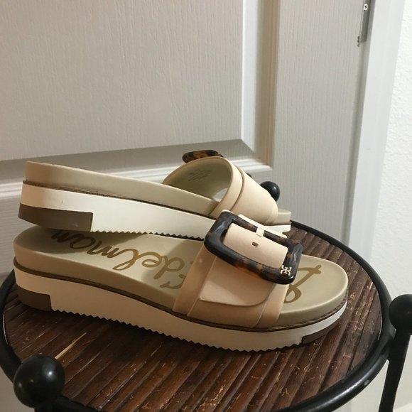 Sam Edelman - Slide Sandals Ariane, Ivory Leather - Wms size 6 - Picture 4 of 6